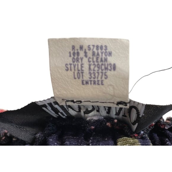 Modiano Womens Floral Pleated Skirt Size 8 Blue & Red Knee Length - Picture 8 of 8